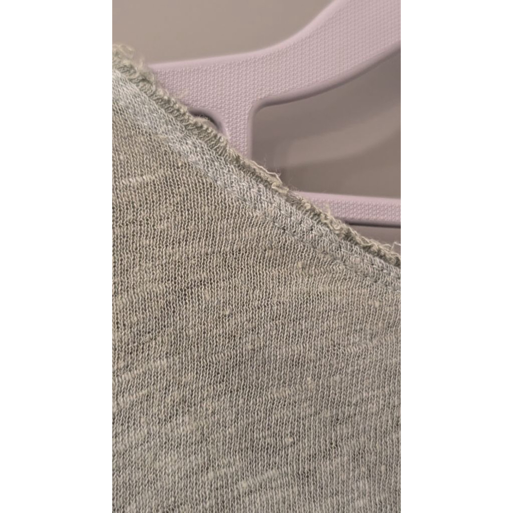 Women's Free People M Long Sleeve Ombre Green White Tee - Picture 6 of 13